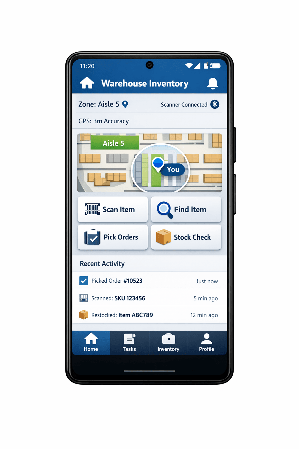 Warehouse Inventory Management App screenshot